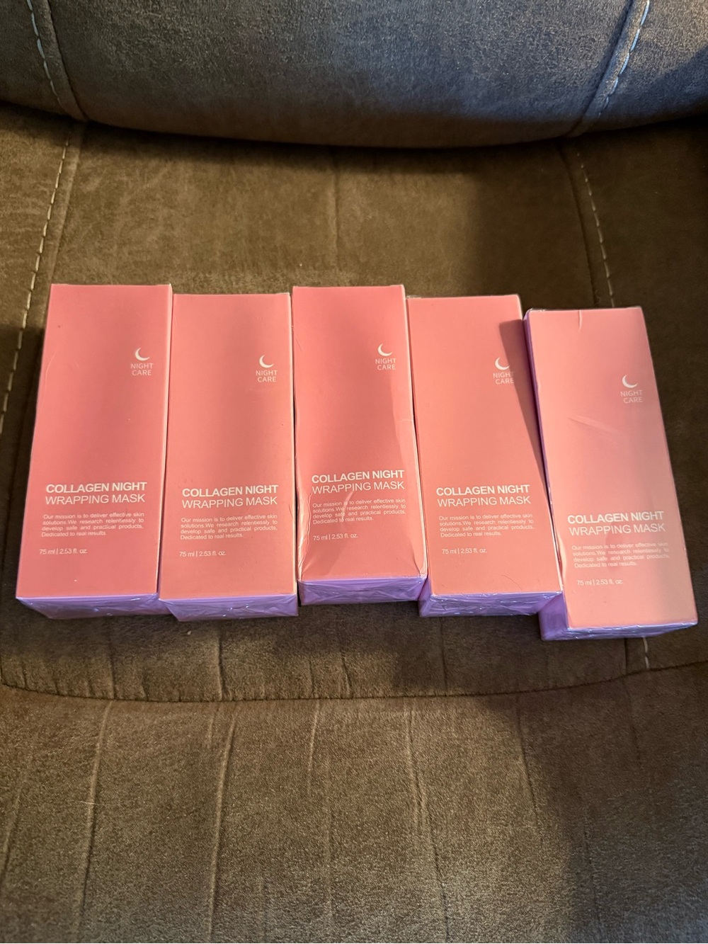 NEW Nuvie Collagen Night Wrapping Mask Lot of 5 Factory Sealed